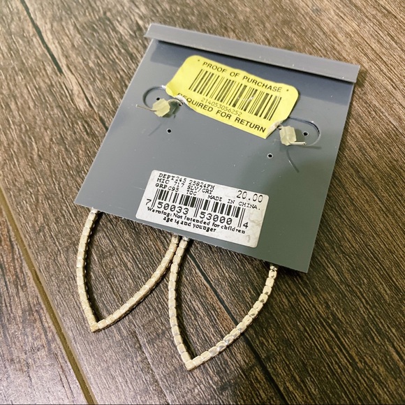 Cézanne Silver Diamond Teardrop Dangle Earrings - Picture 3 of 3